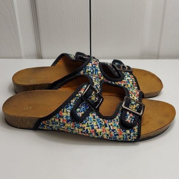 Bernie Mev. Multicolored Woven Buckle Sandals 41 - Picture 1 of 6